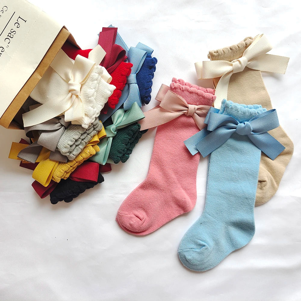 Darling Bow Knee-High Socks