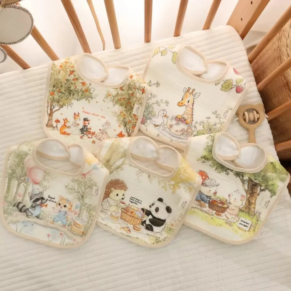 Little Meadow Cotton Baby Bib