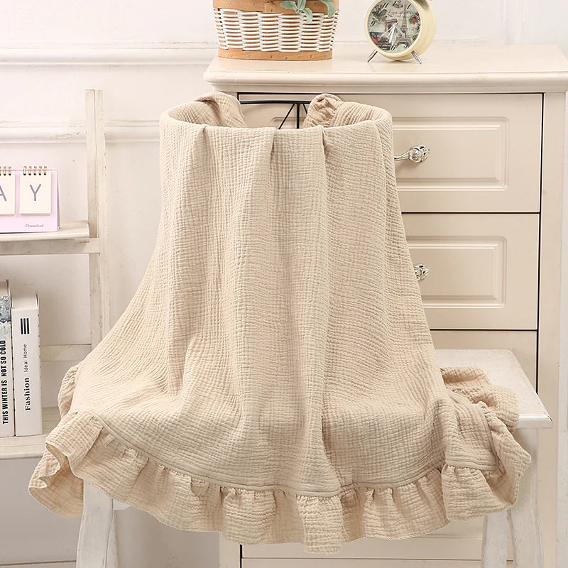 Little Meadow Ruffle Muslin Blanket