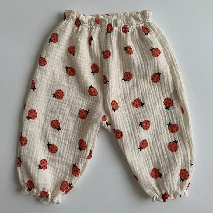 Little Meadow Cotton-Linen Pants