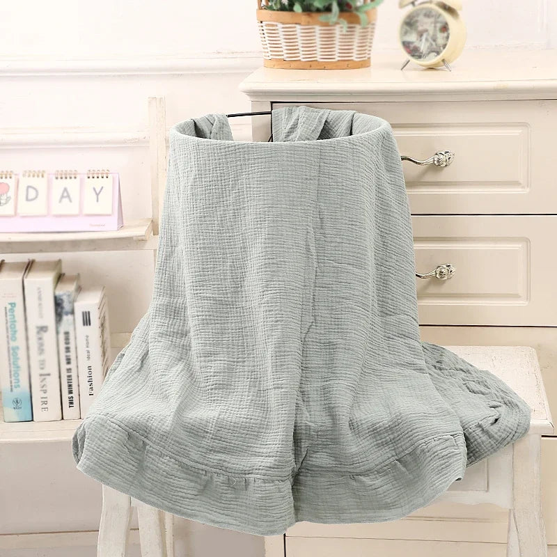 Little Meadow Ruffle Muslin Blanket