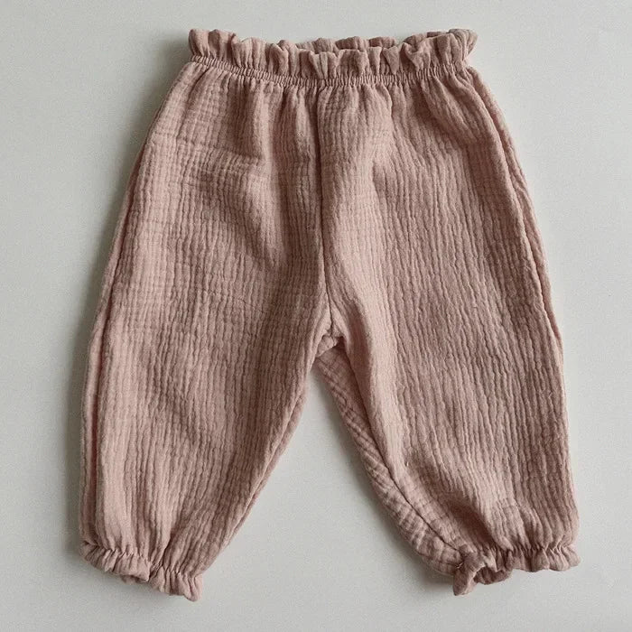 Little Meadow Cotton-Linen Pants