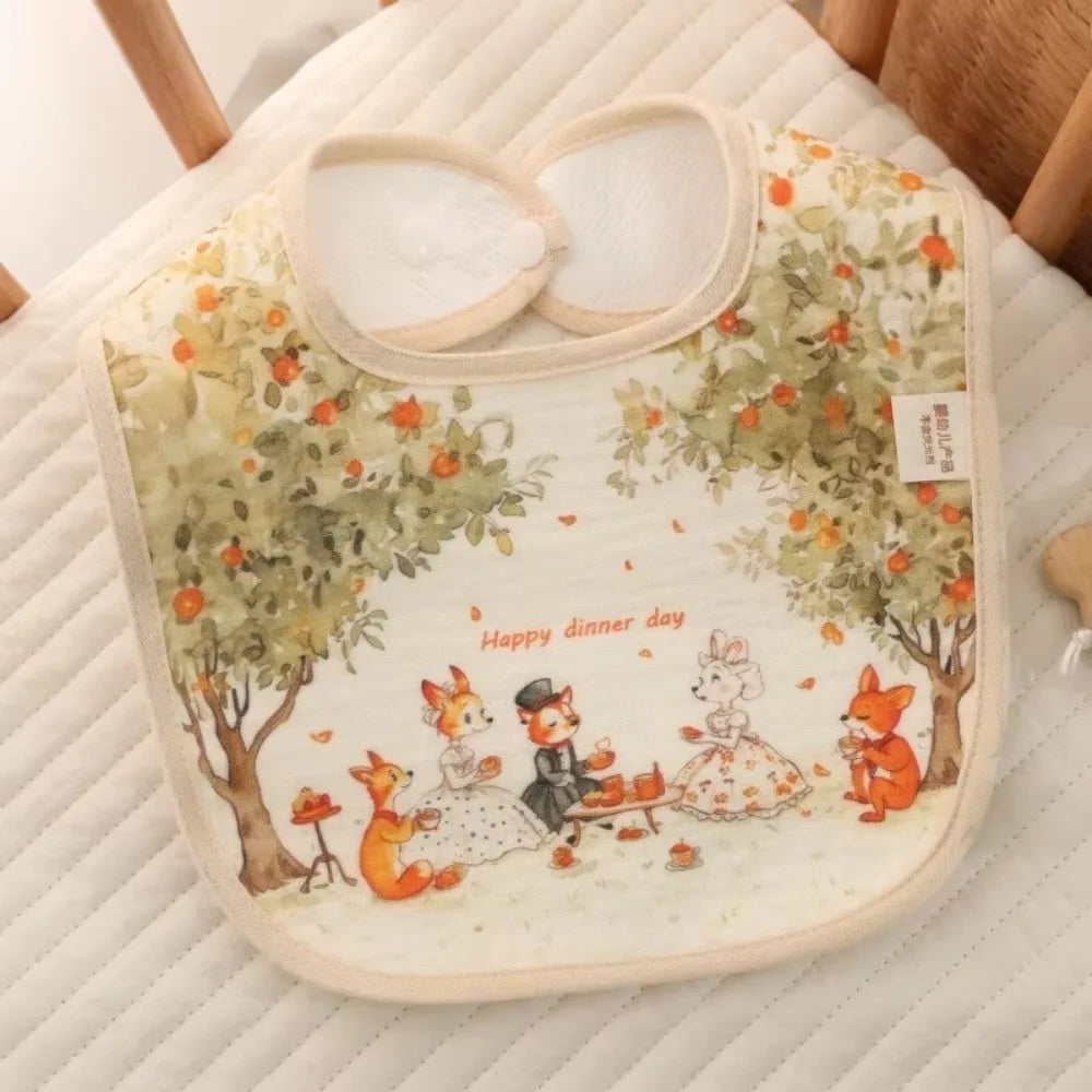 Little Meadow Cotton Baby Bib