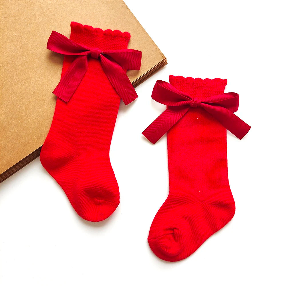 Darling Bow Knee-High Socks