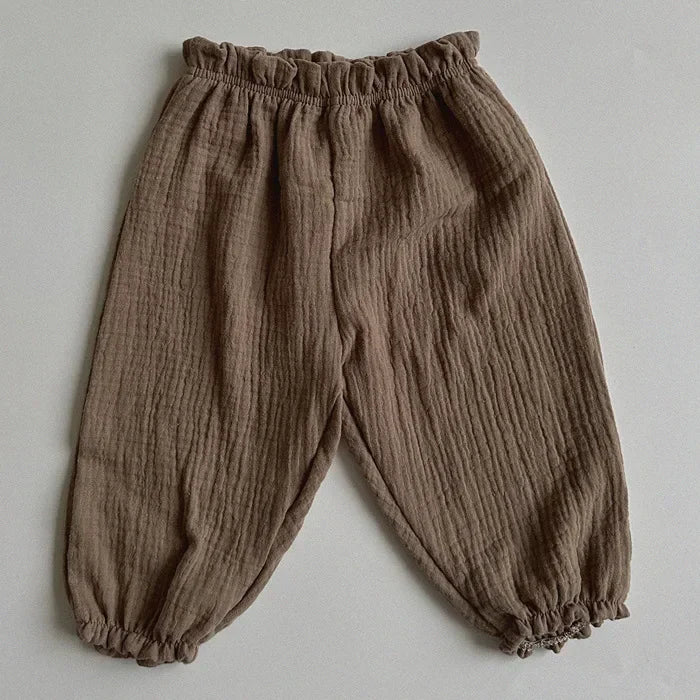 Little Meadow Cotton-Linen Pants