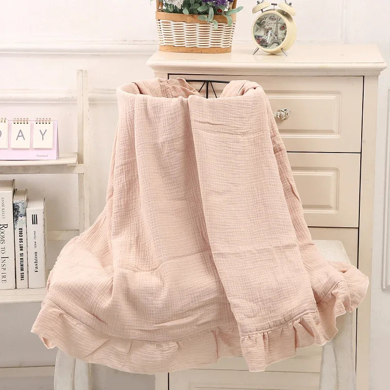 Little Meadow Ruffle Muslin Blanket