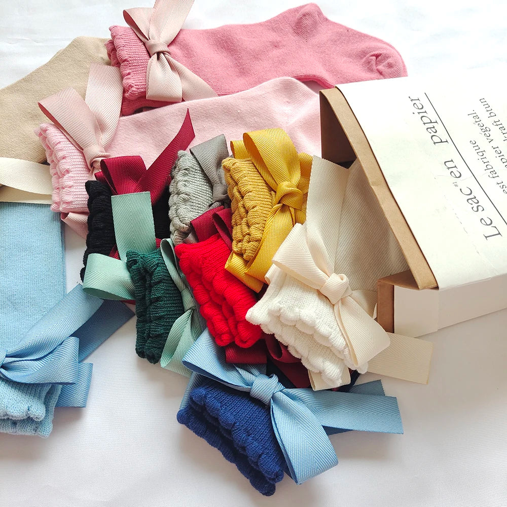 Darling Bow Knee-High Socks