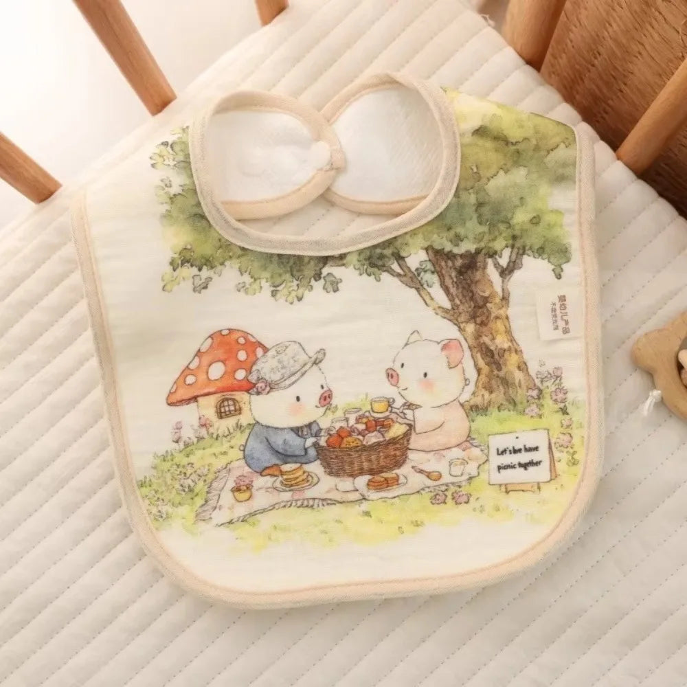 Little Meadow Cotton Baby Bib