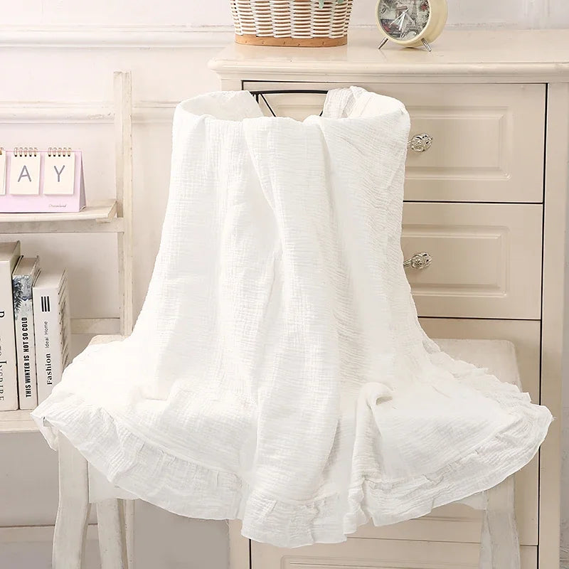 Little Meadow Ruffle Muslin Blanket