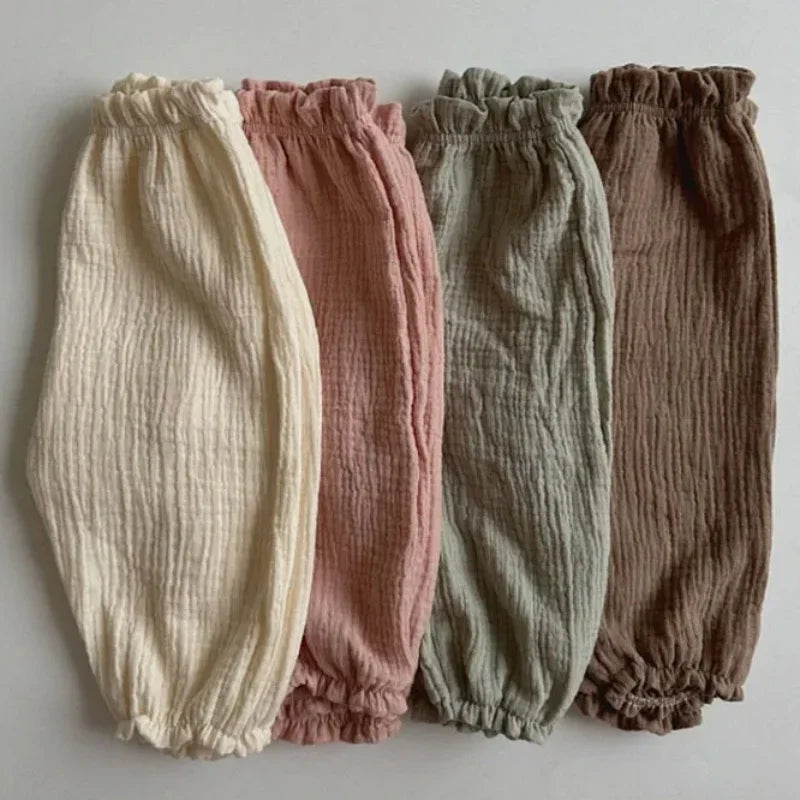 Little Meadow Cotton-Linen Pants