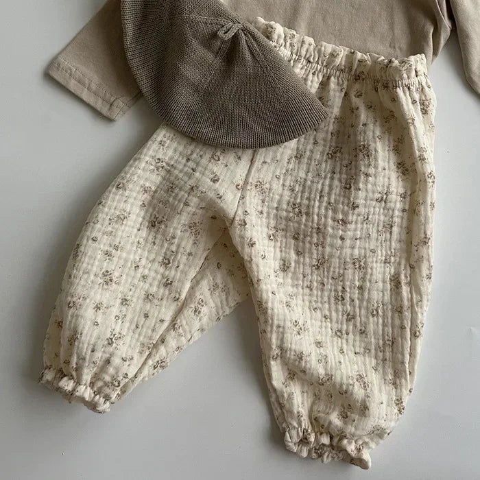 Little Meadow Cotton-Linen Pants