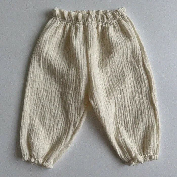 Little Meadow Cotton-Linen Pants