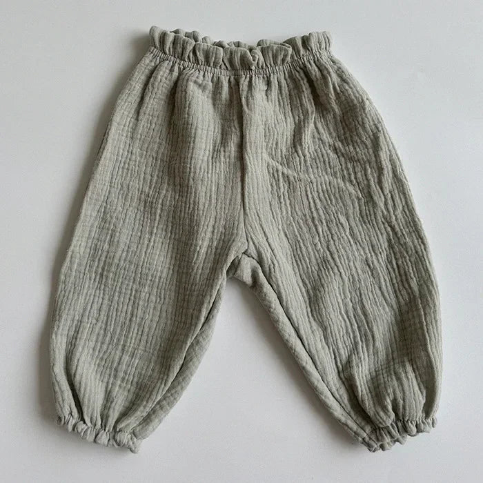 Little Meadow Cotton-Linen Pants