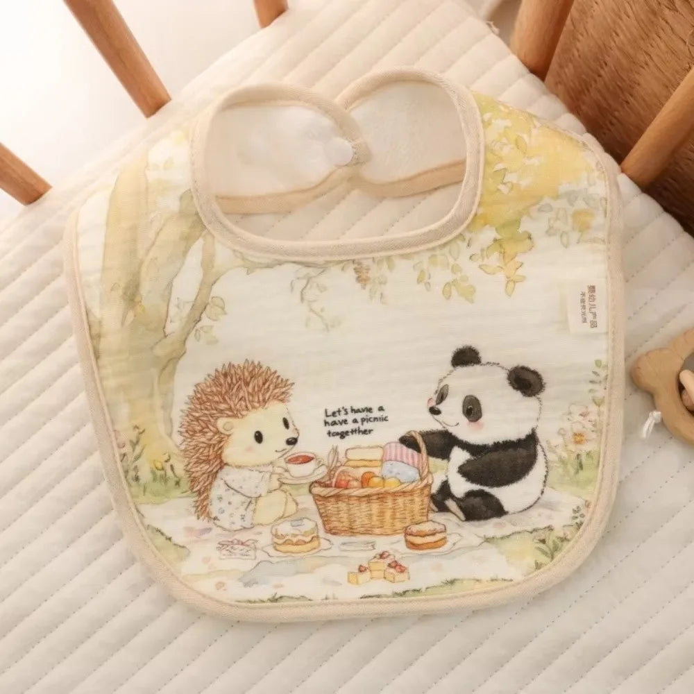 Little Meadow Cotton Baby Bib