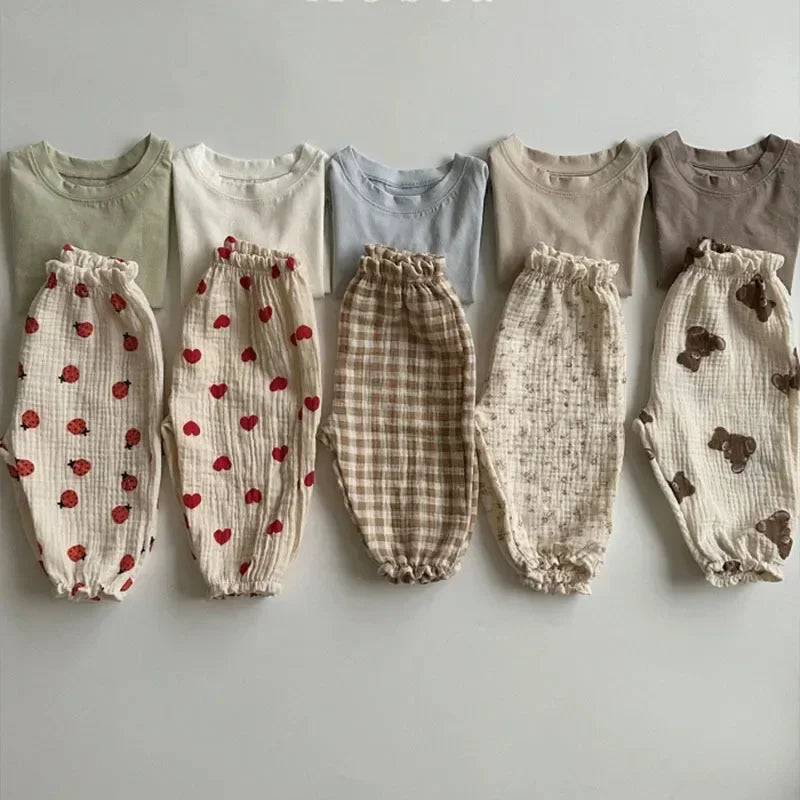 Little Meadow Cotton-Linen Pants